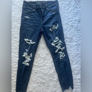 NWOT Distressed American Eagle Hi-Rise Jegging 12 SHORT